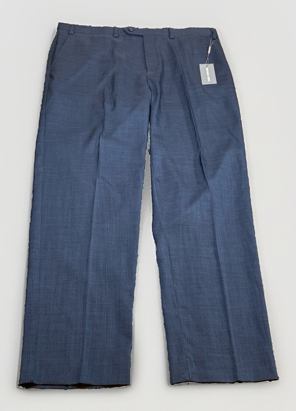 NWT $100 Michael Kors Monroe Stretch Classic Fit Blue Dress Pants Sz 38x30.5